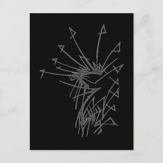 97 Abstrakt Tribal Tattoo-konst Vykort (Framsida)