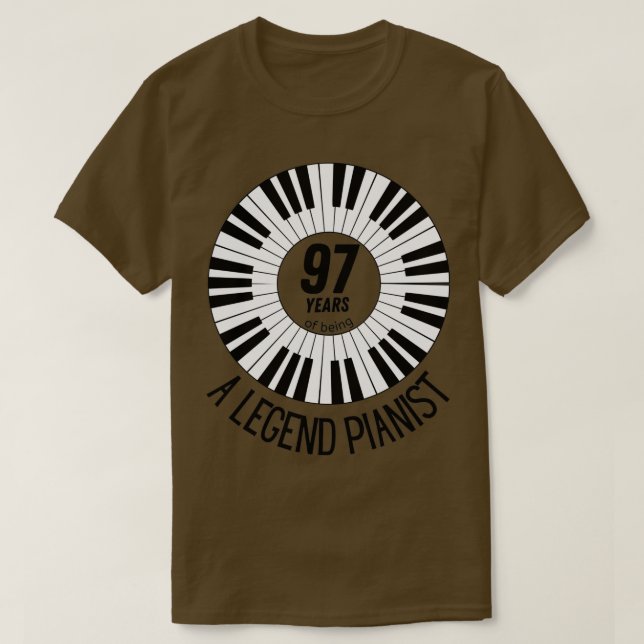 97 år som pianist för fantastisk (3) t shirt (Design framsida)