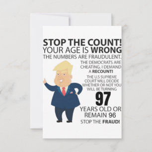97 år Trump Grattis på födelsedagen nuent Funny