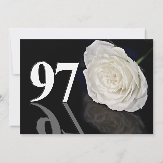 97-åriga födelsedagsfest inbjudan (Framsida)