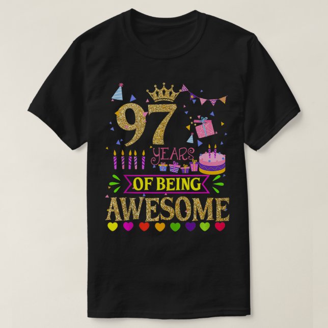 97 års ålder som Fantastisk T Shirt (Design framsida)