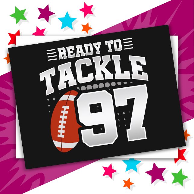 97-årsdag tackling fotboll fest 97-årsdag vykort (Skapare uppladdad)