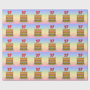 97:e födelsedag: Roligt Cake and Candles + Custom Presentpapper