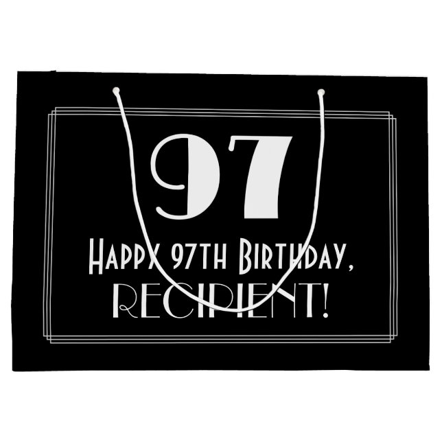 97:e födelsedagen: Art Deco Inspired Stil "97", Na (Baksidan)