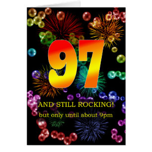 97:e födelsedagen fortfarande i raketläge hälsningskort