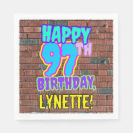 97:e födelsedagen ~ Roligt, Urban Graffiti Inspire Pappersservett