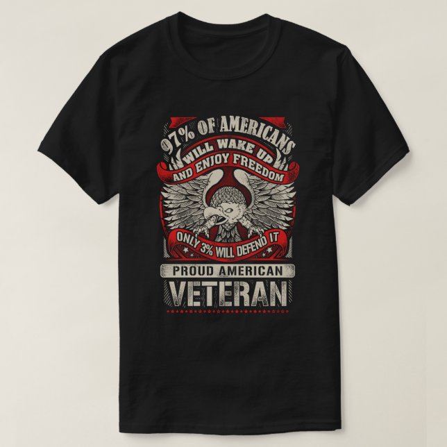 97% of americans will wake up and enjoy freedom ve t shirt (Design framsida)
