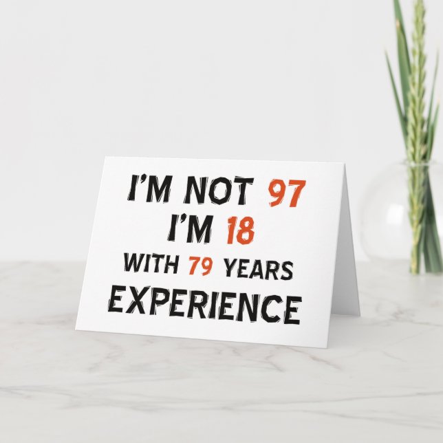 97th födelsedagdesigner kort (Framsida)