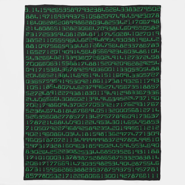 985 Siffror för Pi Fleece Blanket (Framsidan)