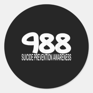 988 Akut suicidprevention Hotline Health Pentalt M Runt Klistermärke