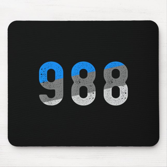 988 förebyggande hotline hälsa medvetenhet  musmatta (Framsidan)