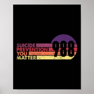 988 Förhindrande av sjörövare Lifeline 988 Awarene Poster