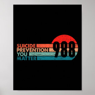 988 Förhindrande av sjörövare Lifeline 988 Awarene Poster