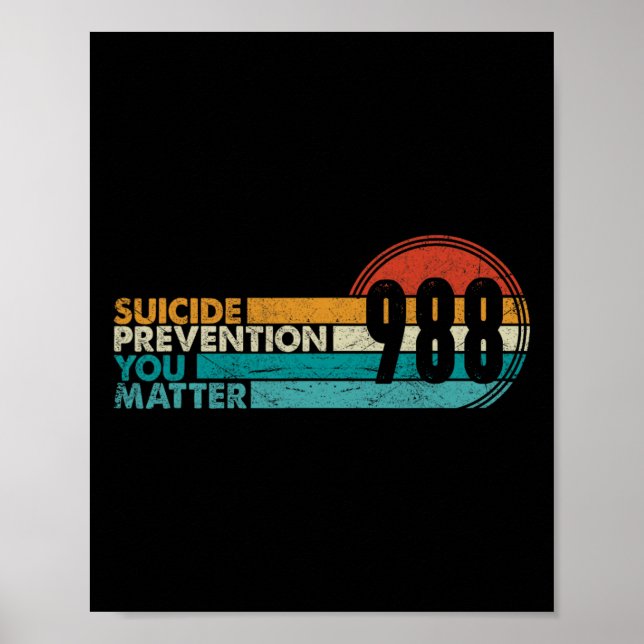 988 Förhindrande av sjörövare Lifeline 988 Awarene Poster (Framsidan)