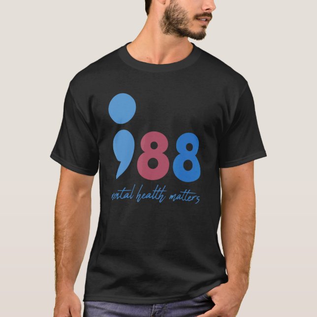 988 Medveten om förebyggande av psykiatrisk sjukdo T Shirt (Framsida)