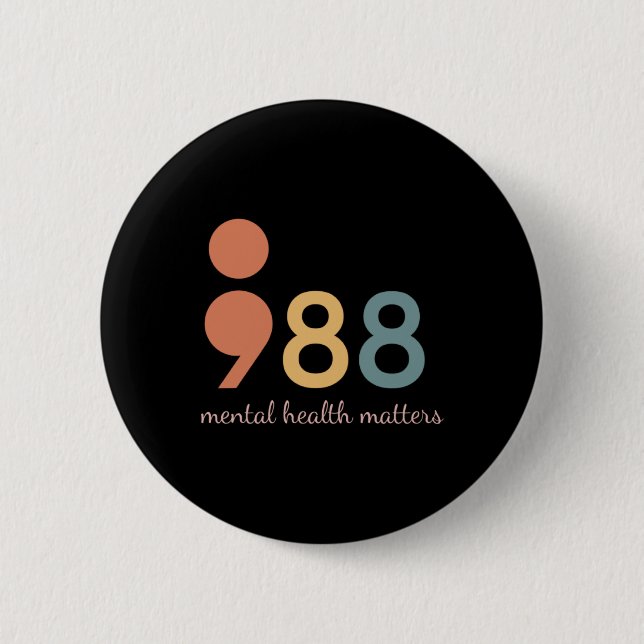 988 Mental Health S Awareness Semicolon For  Knapp (Framsida)
