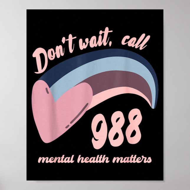 988 Mental Health S Suicide Prevention Awareness  Poster (Framsidan)