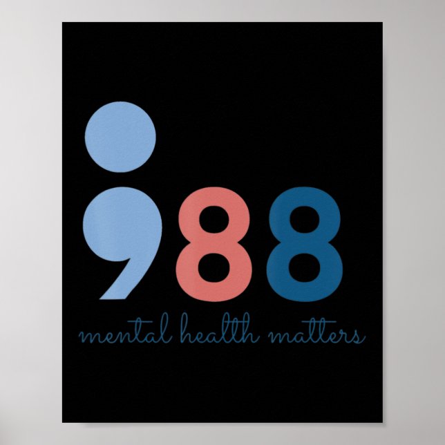 988 Problem med psykisk hälsa Självmordsförebyggan Poster (Framsidan)