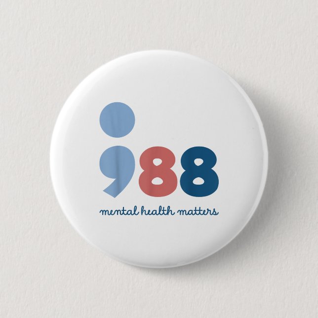 988 Psykisk hälsa S Suicide Prevention Awareness  Knapp (Framsida)