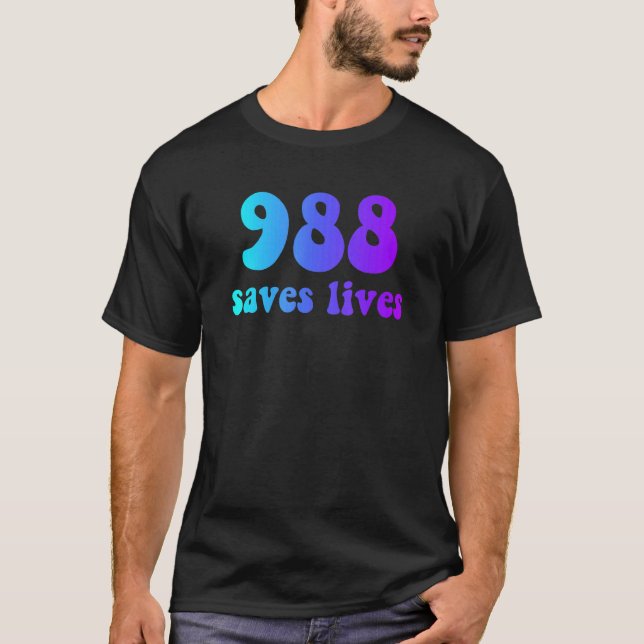 988 räddar liv t shirt (Framsida)