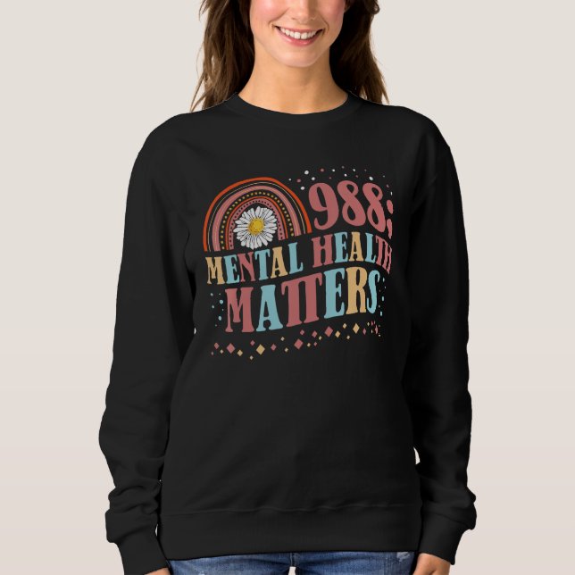988 Semicolon Mental Health Matters Suicide Preven T Shirt (Framsida)