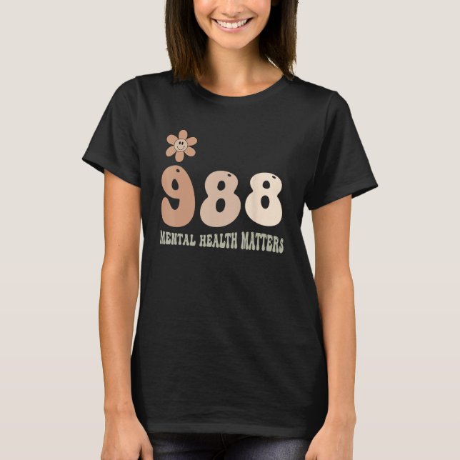 988 Semicolon Mental Health Matters Suicide Preven T Shirt (Framsida)