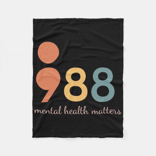 988 Semicolon Mental Health Problems Suicide Preve Fleecefilt (Framsidan)