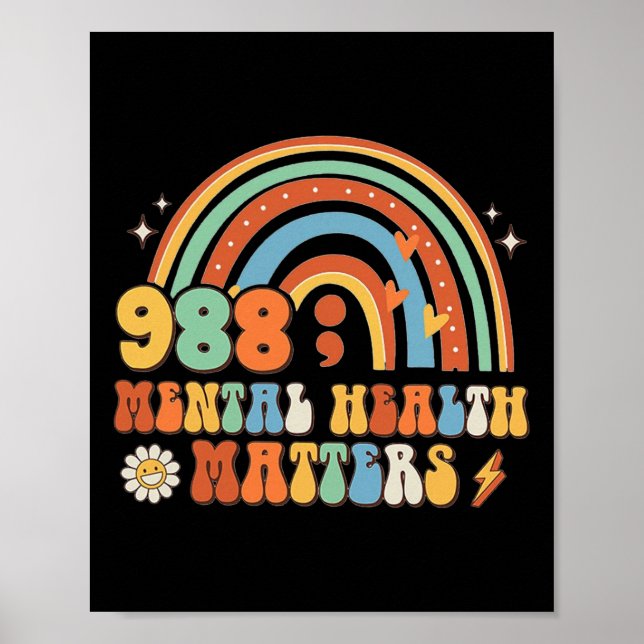 988 Semikolon Mental Health Matters Suicide Preven Poster (Framsidan)