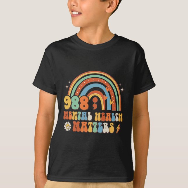988 Semikolon Mental Health Matters Suicide Preven T Shirt (Framsida)