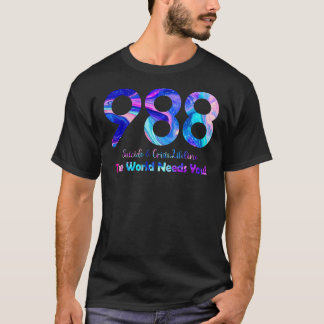 988 Självmord och kris är livlina världen behöver T Shirt