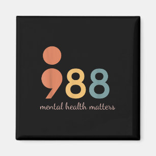 988 Självmord Och Kris Livslinje Världen Behöver Y Magnet