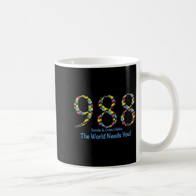 988 Suicide And Crisis Lifeline The World Needs Yo Kaffemugg (Höger)