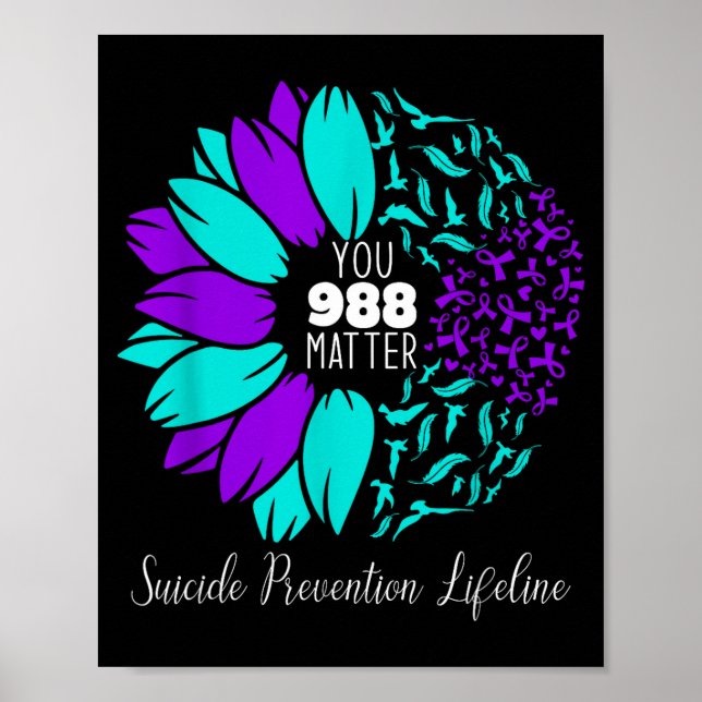 988 Suicide Prevention Awareness Semi-colon You  Poster (Framsidan)