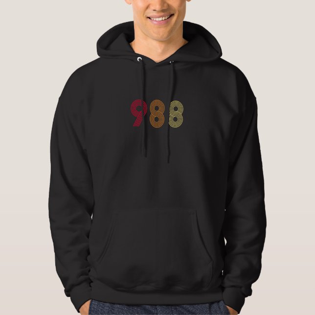988 suicide prevention hotline health mental aware hoodie (Framsida)