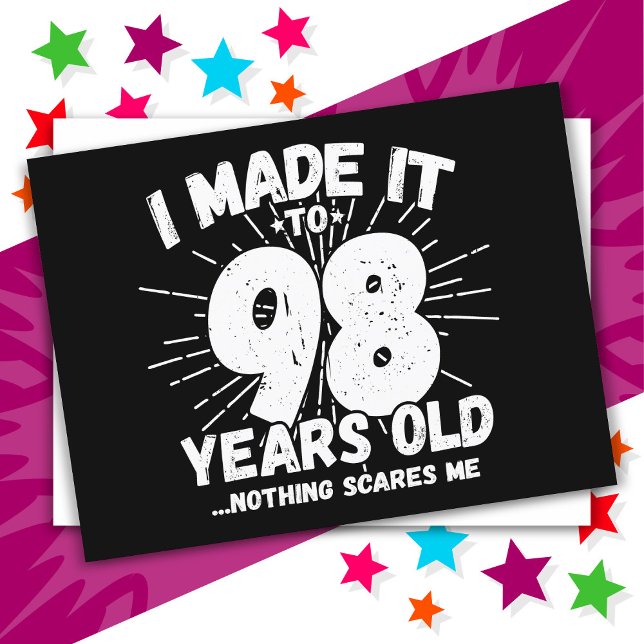 98 år gammal sarkastisk meme rolig 98-årsdag vykort (Skapare uppladdad)