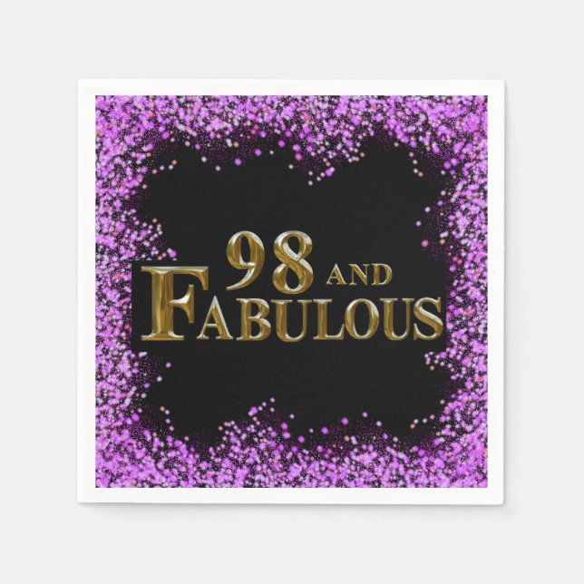 98-årsdag  pappersservett (Framsidan)