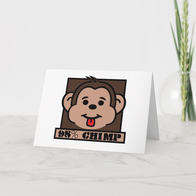98% Chimp, Chimpanzee Kort (Framsida)