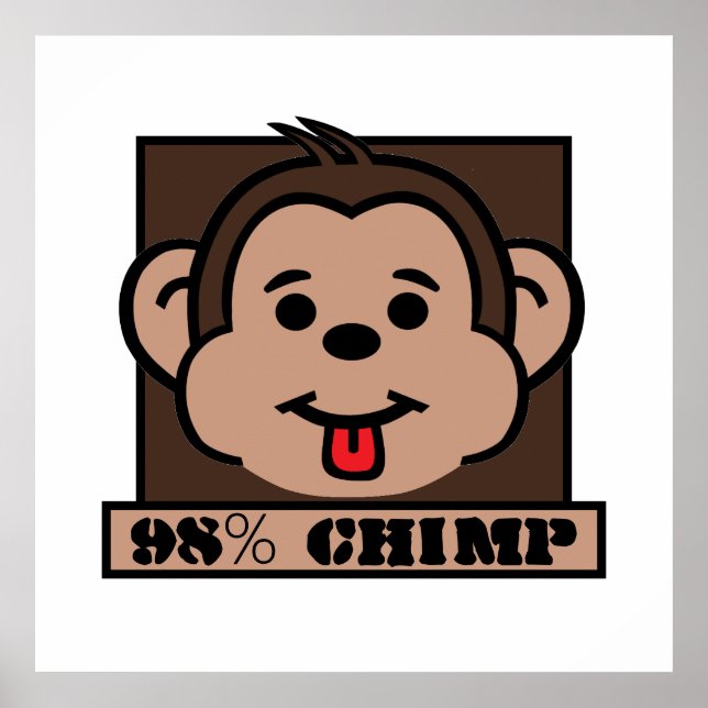 98% Chimp, Chimpanzee Poster (Framsidan)