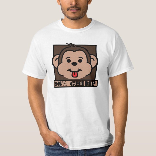 98% Chimp, Chimpanzee T Shirt (Framsida)