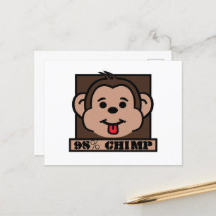 98% Chimp, Chimpanzee Vykort
