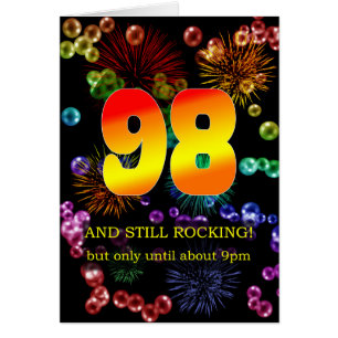 98:e födelsedag fortfarande i raketläge hälsningskort