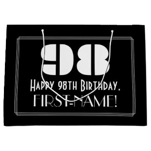 98:e födelsedagen ~ Art Deco Inspired Titta "98" +