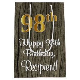 98:e födelsedagen: Elegant Faux Guld look #, Faux 