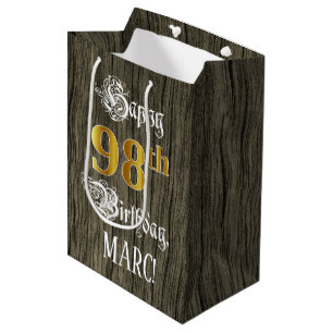 98:e födelsedagen: Faux Guld look & Faux Wood Mö