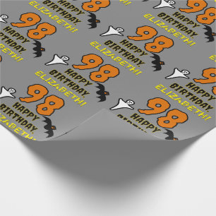 98:e födelsedagen: Spooky Halloween Theme, eget na Presentpapper