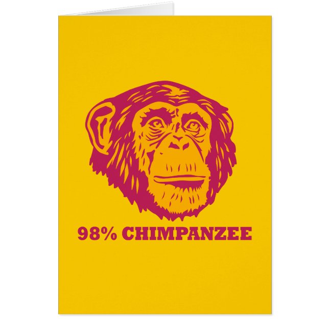 98% schimpans hälsningskort (Framsidan)
