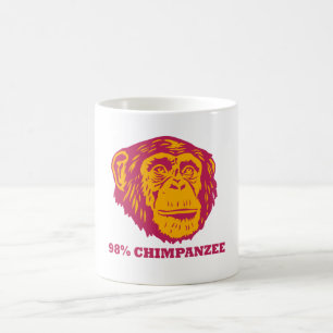 98% schimpans kaffemugg
