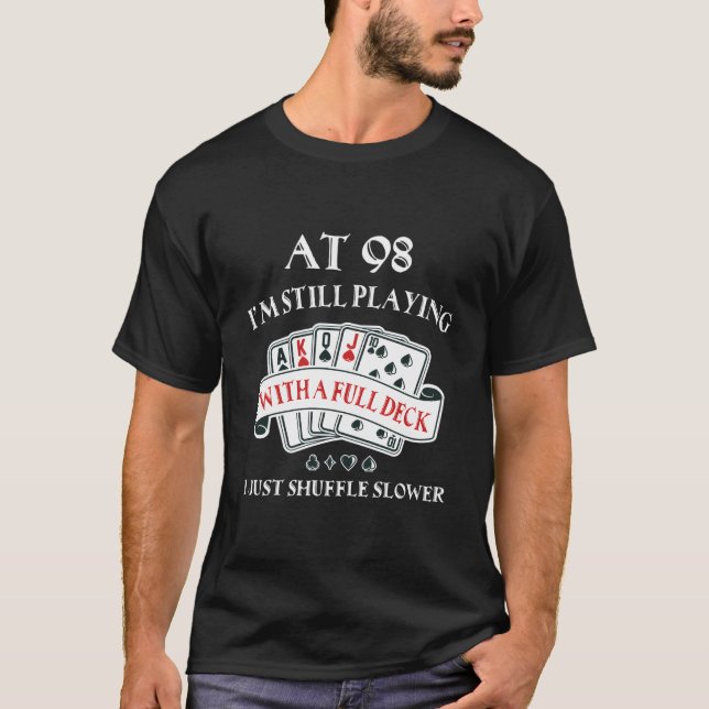 98Th For 98 Playing Cards T Shirt (Framsida)