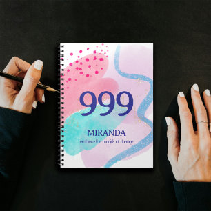 999 Angel Number Andlig Reborn Manifestation Anteckningsbok