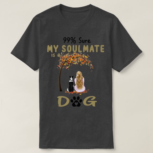 99.10.1999 min själsfrände är en Gräns-kollie Hund T Shirt (Design framsida)